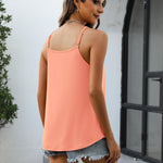 Zeagoo Womens Halter Neck Tank Tops Sleeveless Pleated Tops