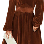 Nadorine Women's Elegant Velvet Dress Winter Dress (DE Only)