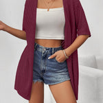 Nadorine Short Sleeve Crochet Kimonos Open Front Cover Ups