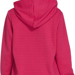 Women Quilted Sweatshirt, Casual Hoodies Pullover with Long Sleeve Hooded Sweatshirt (Us Only)
