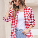 Nadorine Checked Shirt Women's Long Sleeve Costume Blouse (DE Only)
