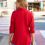 Nadorine Women's Blazer Elegant 3/4 Sleeve Long Blazer (DE Only)