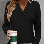 Nadorine Sweaters for Women Long Sleeve Shirts V Neck Knit Pullover