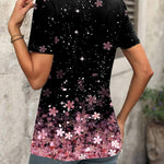Nadorine Short Sleeve Shirts Dressy Tops with Pleats