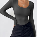Nadorine Women's Long Sleeve Scoop Neck Shirts