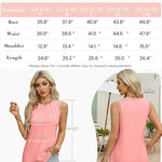 Nadorine Summer Tank Top for Women Pleated High Neck Tops