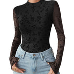 Fashion Slim Fit Mesh Long Sleeve Underwear T-shirt (US Only)