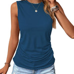 Nadorine Ruched Tank Tops Dressy Casual Shirts