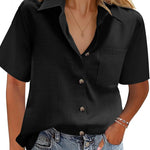 Nadorine Blouse Women's Casual Short Sleeve Shirt (DE Only)