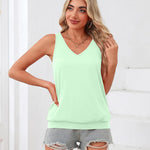 Zeagoo Womens Summer Tank Tops V Neck Sleeveless Tops