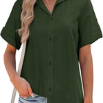 Nadorine Blouse Shirt Blouse Short Sleeve 100% Cotton Shirts (DE Only)