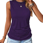 Nadorine Ruched Tank Tops Dressy Casual Shirts