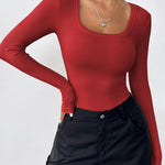 Nadorine Women's Long Sleeve Scoop Neck Shirts