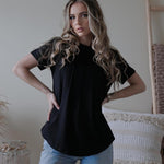 Nadorine T-Shirt Short Sleeve Tops Casual Crew Neck Blouse (DE Only)