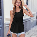 Zeagoo Women's Tank Tops Pleated Floral Flowy Boho Tunic Shirts