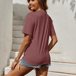 Nadorine 2 Pack Women Tshirts Short Sleeve Crew Neck Tops