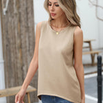 Nadorine Sweater Vest Women Crew Neck Sleeveless Tank Tops