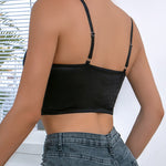 Thin Cup Lace Colorblock Bra Set Shaped Push Up Underwear Set