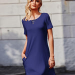 Nadorine T-Shirt Dress Women's Summer Light Airy Beach Dress (DE Only)