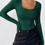 Nadorine Women's Long Sleeve Scoop Neck Shirts