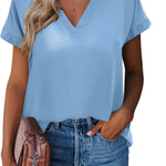 Nadorine Women's Blouses Elegant Chiffon T-Shirt (DE Only)