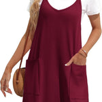 Nadorine Spaghetti Strap Dress Casual V Neck Beach Dress (DE Only)
