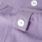 Nadorine Women's Casual Loose Round Neck Cotton Linen Long Dresses with Pockets