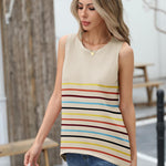 Nadorine Sweater Vest Women Crew Neck Sleeveless Tank Tops