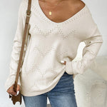 Nadorine Women's Knitted Jumper Elegant Pullover (DE Only)