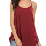 Women Tank Tops Summer Spaghetti Strap Cami Top Shirt Loose Flowy Cotton Racerback Blouses - Nadorine (Us Only)
