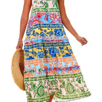 Women's Halter Neck Floral Print Vacation Dress