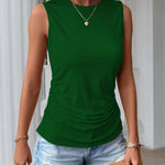 Nadorine Ruched Tank Tops Dressy Casual Shirts