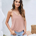 Nadorine Tank Top V-Neck Sleeveless Summer Tops (DE Only)