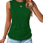 Nadorine Ruched Tank Tops Dressy Casual Shirts