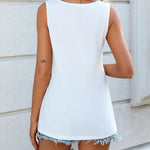 Nadorine Women V Neck Lace Tank Tops