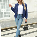 Nadorine Sherpa Fleece Jacket Faux Fuzzy Casual Zip Up Coat