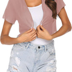 Nadorine Bolero Chiffon Festive Short Sleeve Bolero Jacket (DE Only)