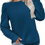 Nadorine Tunic Tops for Women Casual Crew Neck Pullover