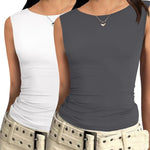 Nadorine Going Out Tops Slim Fit Sleeveless Crop Tank Tops