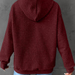 Nadorine Hoodie Oversize Hoodie Casual Waffle Pullover (DE Only)