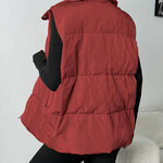 Nadorine Women Puffer Vest Winter Warm Zip Up Padded Outerwear