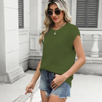 Nadorine Cap Sleeve Sweater Vest Knit Sweater