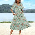 Nadorine Summer Dresses Midi Tiered Casual Dress