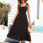 Nadorine Maxi Dress with Pockets Spaghetti Strap Sundress