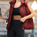 Nadorine Women Puffer Vest Winter Warm Zip Up Padded Outerwear