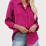 Nadorine Blouses for Women Silk Button Down Shirts
