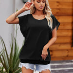 Nadorine Batwing Chiffon Blouse Tunic T-Shirt (DE Only)