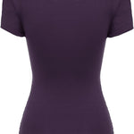 Nadorine Cross-Front V Neck Ruched Short Sleeve Blouses