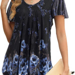 Nadorine Blouse Women's Elegant Ruffle Sleeve Tops (DE Only)