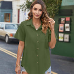 Nadorine Blouse Women's Casual Short Sleeve Shirt (DE Only)